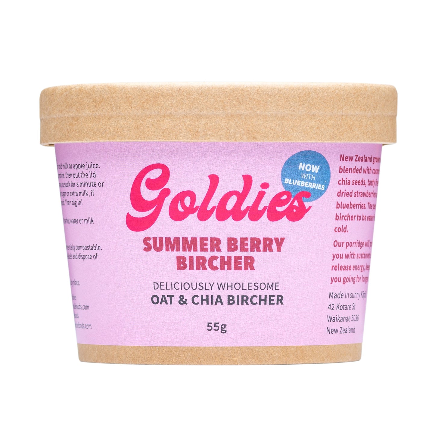 Goldies Summer Berry Oat &amp; Chia Bircher